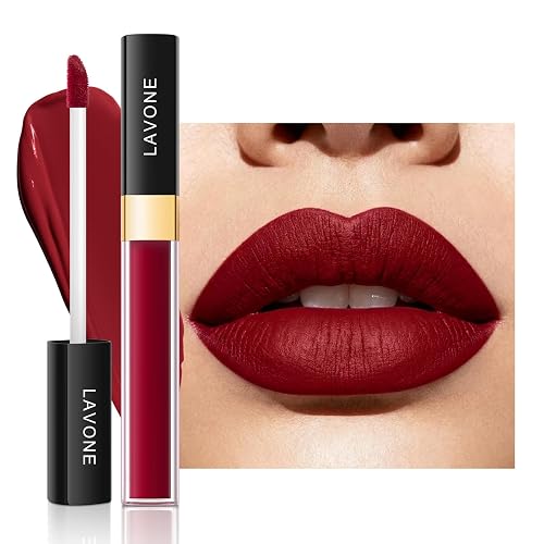 LAVONE Matte Lipstick, Long Lasting - Crimson Party